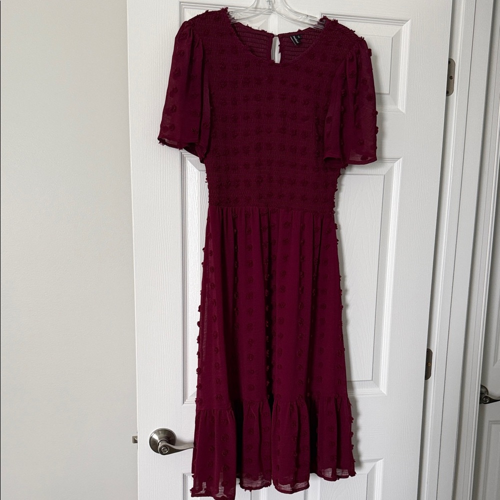 Burgundy Midi Dress